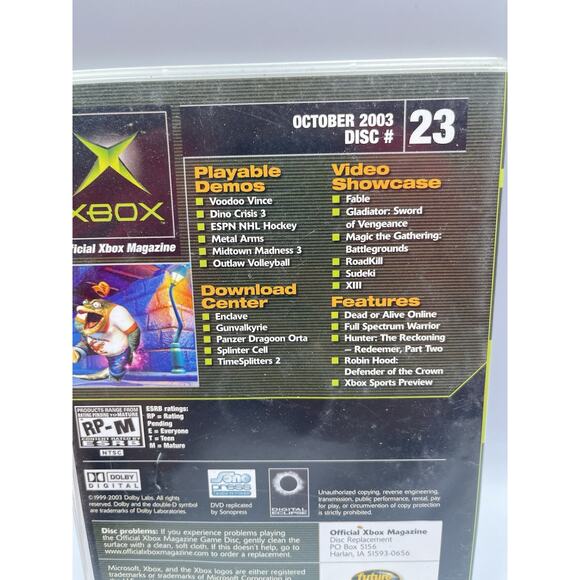 Voodoo Vince Xbox Demo Video Game Disc October 2003 - Picture 4 of 7